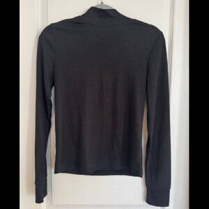 *3 FOR 30* black ribbed long sleeve mock neck top M